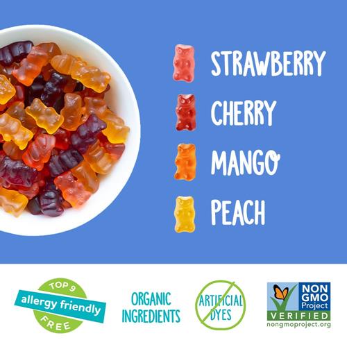 Yumearth Organic Gummy Bears - Fruity Gummy Candy Snack Packs, Gluten Free Snacks For Kids - Allergy Friendly, Non-Gmo, No Artificial Flavors Or Dyes - Assorted Flavors, 0.7 Oz - 15 Count (Pack O