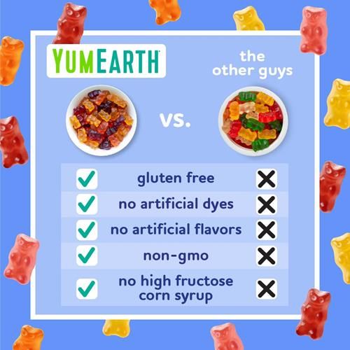 Yumearth Organic Gummy Bears - Fruity Gummy Candy Snack Packs, Gluten Free Snacks For Kids - Allergy Friendly, Non-Gmo, No Artificial Flavors Or Dyes - Assorted Flavors, 0.7 Oz - 15 Count (Pack O