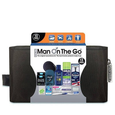 Convenience Kits International Men's Bath and Body Deluxe Travel Kit Trial Size 13pc - New