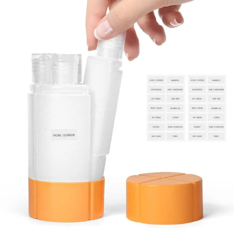 4-in-1 Leak-Proof Travel Bottles 4 * 60ml | TSA Approved Toiletries Kit