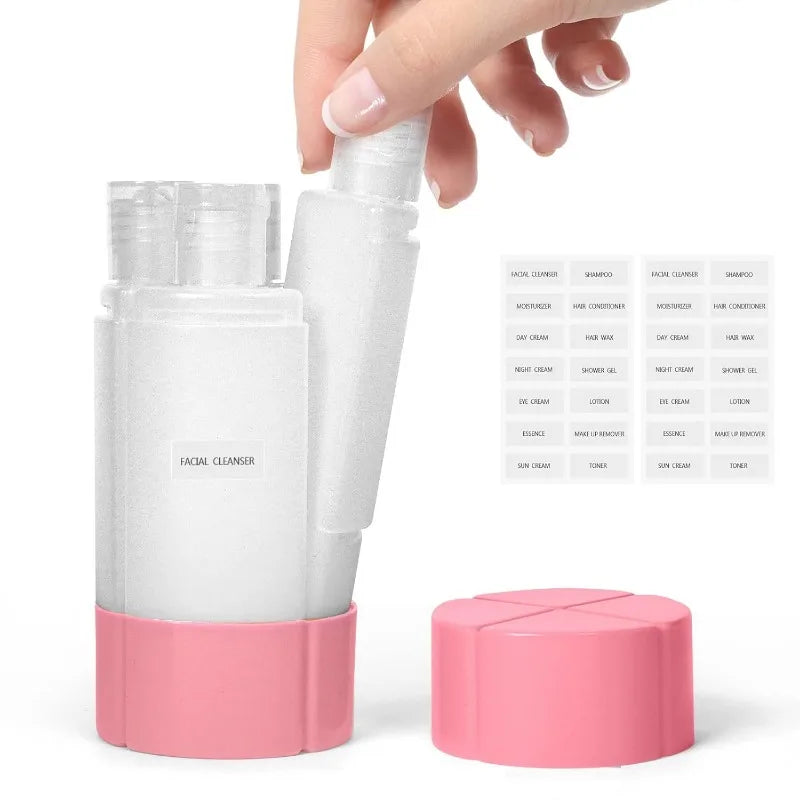 4-in-1 Leak-Proof Travel Bottles 4 * 60ml | TSA Approved Toiletries Kit