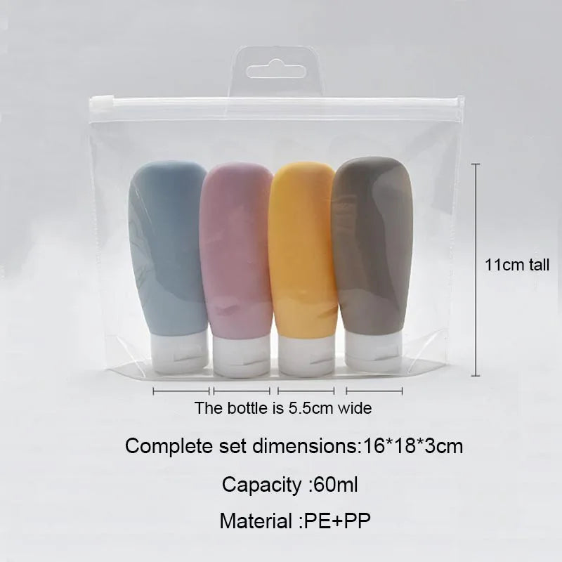 60ml Travel Containers Set | Refillable Travel Bottles Kit for Toiletries