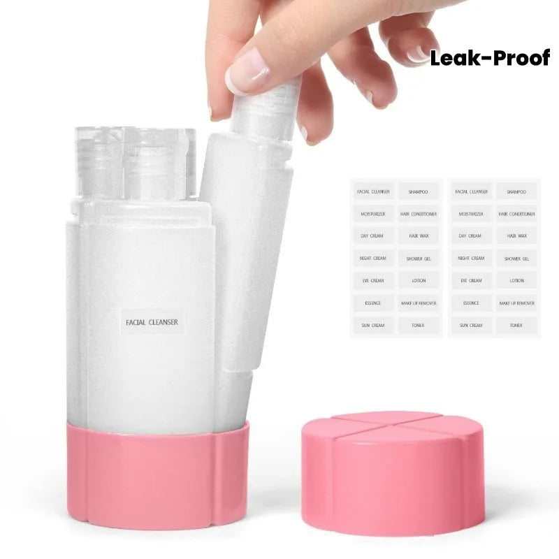 4-in-1 Leak-Proof Travel Bottles 4 * 60ml | TSA Approved Toiletries Kit