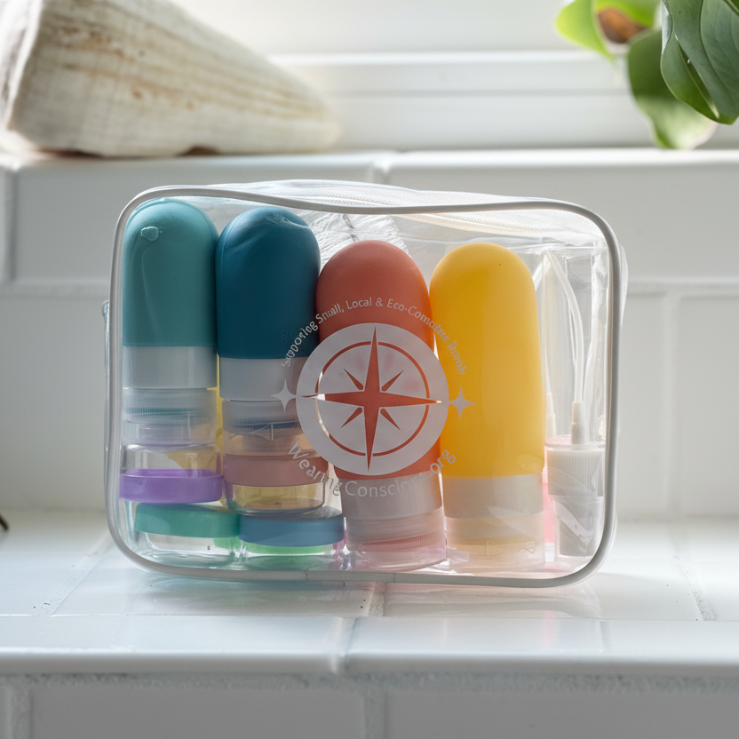 TSA-Approved Reusable Silicone Travel Bottles Set – 16 pcs / White Pack