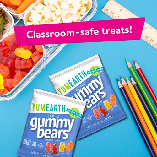 Yumearth Organic Gummy Bears - Fruity Gummy Candy Snack Packs, Gluten Free Snacks For Kids - Allergy Friendly, Non-Gmo, No Artificial Flavors Or Dyes - Assorted Flavors, 0.7 Oz - 15 Count (Pack O